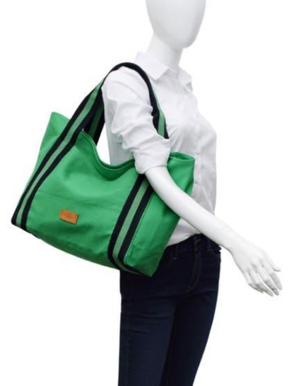 New Amsterdam leatherworks Liliana large tote kelly green - Picture 2 of 6